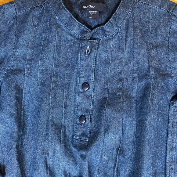 NWT BabyGAP Long Sleeve Denim Dress - Picture 4 of 5